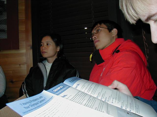 Lehang, Yen Kang, and Matt at Roadhouse Grill