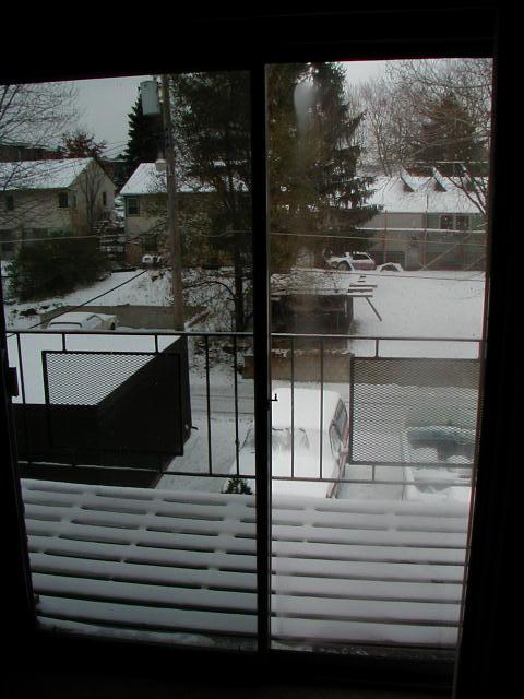 Matt's Balcony on a Snowy Morning