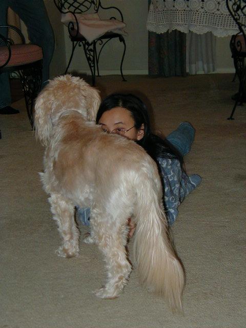 Charmaine Hiding behind Tigger