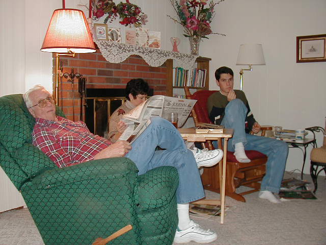 Granddad, Aunt Darlene, and David